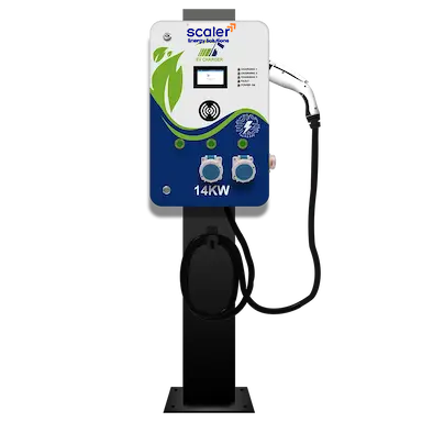 14kW commercial EV charger station for electric vehicles by Scaler Energy Solutions, designed for fast and efficient EV charging.