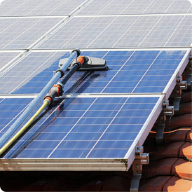 Residential solar panels installed on a rooftop for clean energy production.