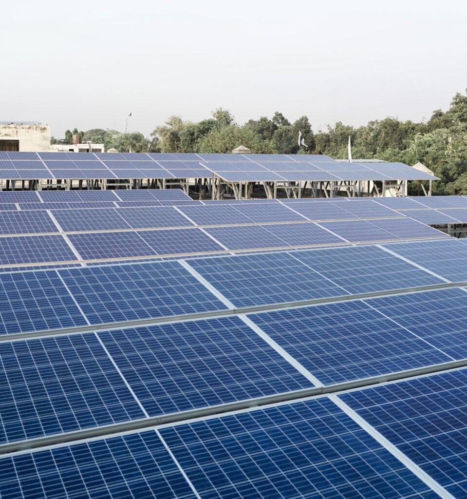 Extensive solar panel installation on a rooftop for efficient solar energy system performance.