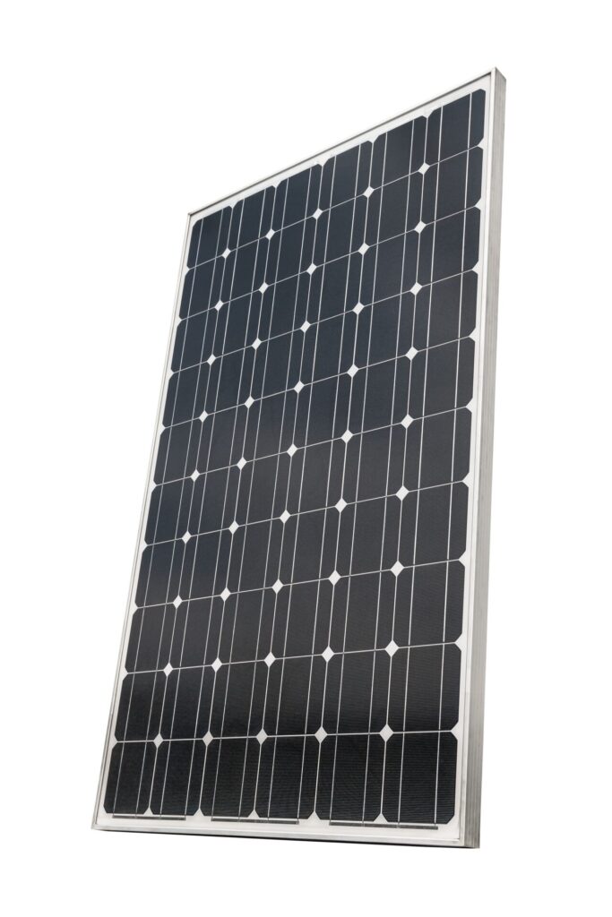 Monocrystalline solar panel for home solar system installation – energy-efficient solution for residential use.